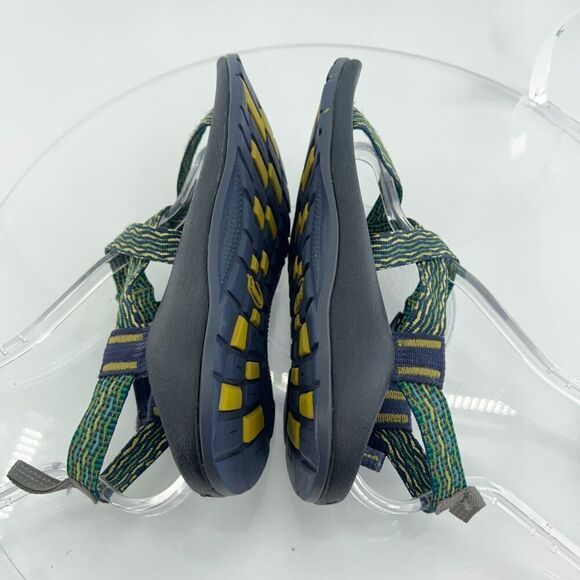 Chaco Ecotread Women Z1  Sandal Size 5 Green Yellow Hike Trail Camp Water Sports - Picture 10 of 12